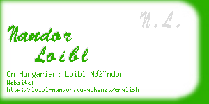 nandor loibl business card